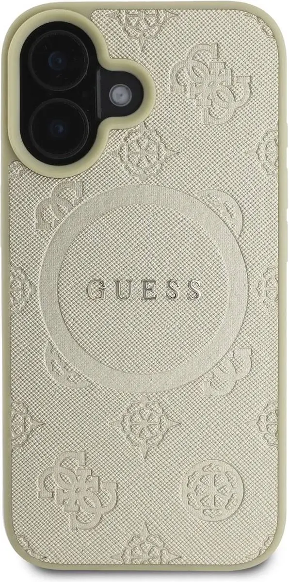 GUESS Backcover MagSafe iPhone 16 - Goud - GUHMP16SPSAPSMED - afbeelding 2 van 5
