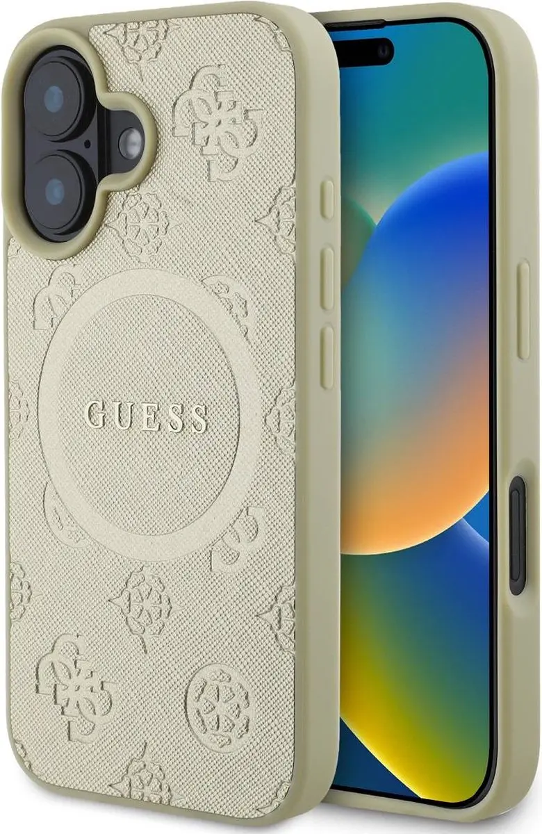GUESS Backcover MagSafe iPhone 16 - Goud - GUHMP16SPSAPSMED - afbeelding 4 van 5