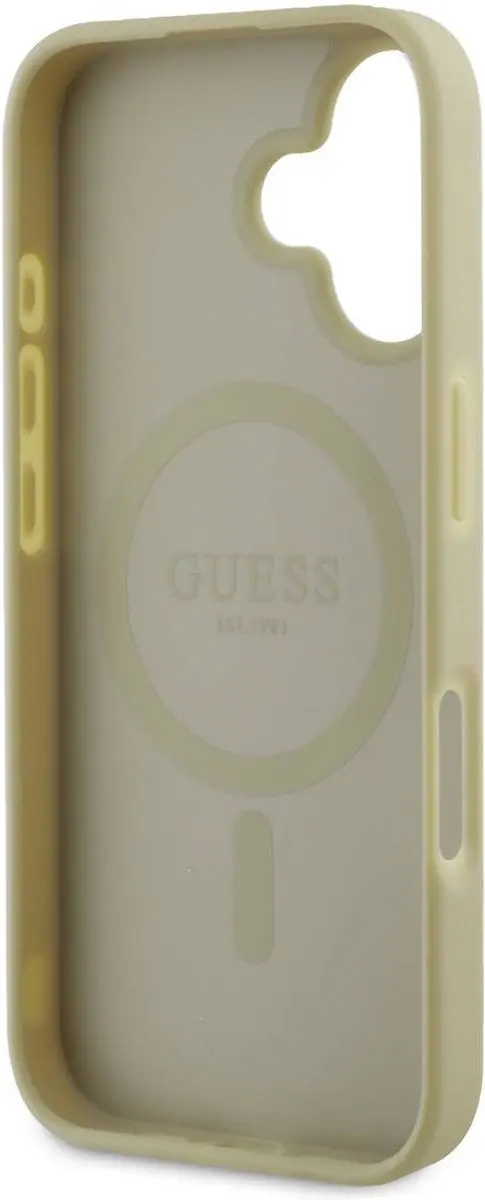 GUESS Backcover MagSafe iPhone 16 - Goud - GUHMP16SPSAPSMED - afbeelding 5 van 5