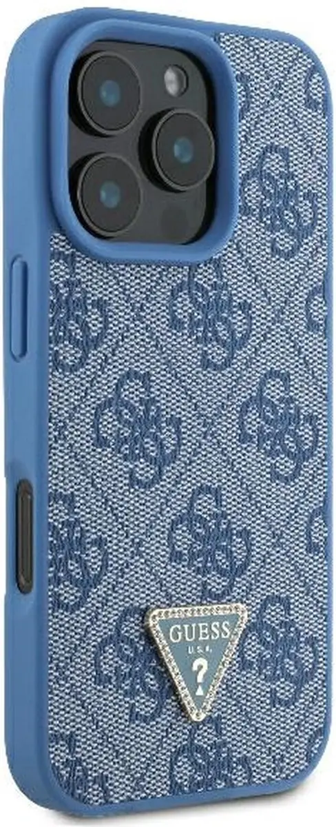 GUESS GUHCP16LP4TDSCPB iPhone 16 Pro Hoesje - Blauw Leder - afbeelding 6 van 6