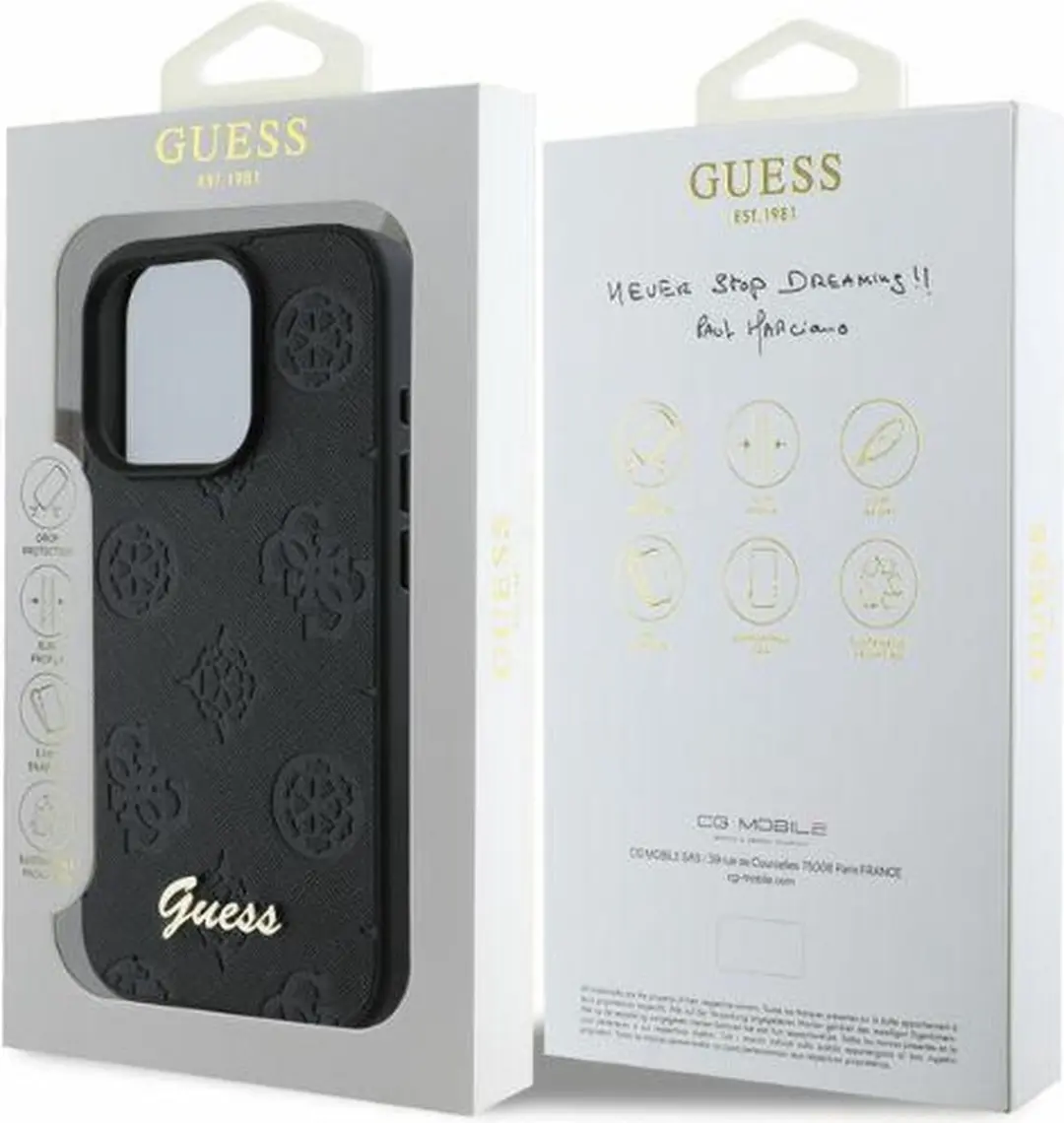 Guess GUHCP16LG4GFGR iPhone 16 Pro Hardcase - Zwart - afbeelding 3 van 4
