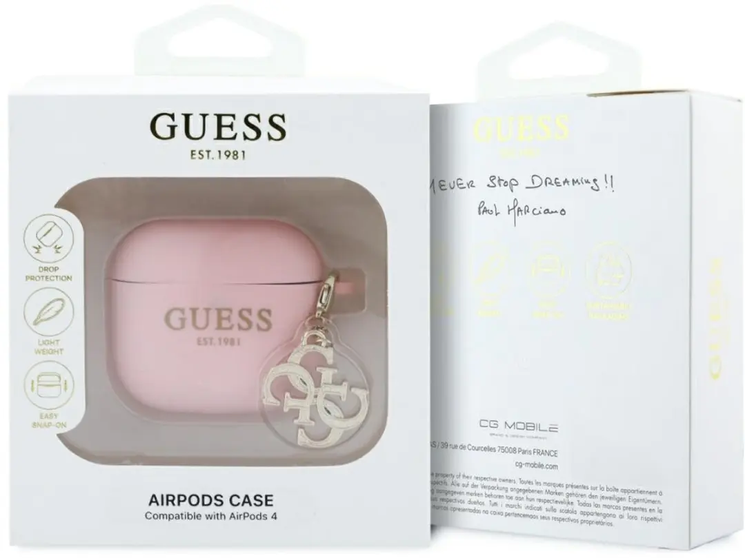 GUESS AirPods 4 Siliconen Cover - Transparent - afbeelding 2 van 4