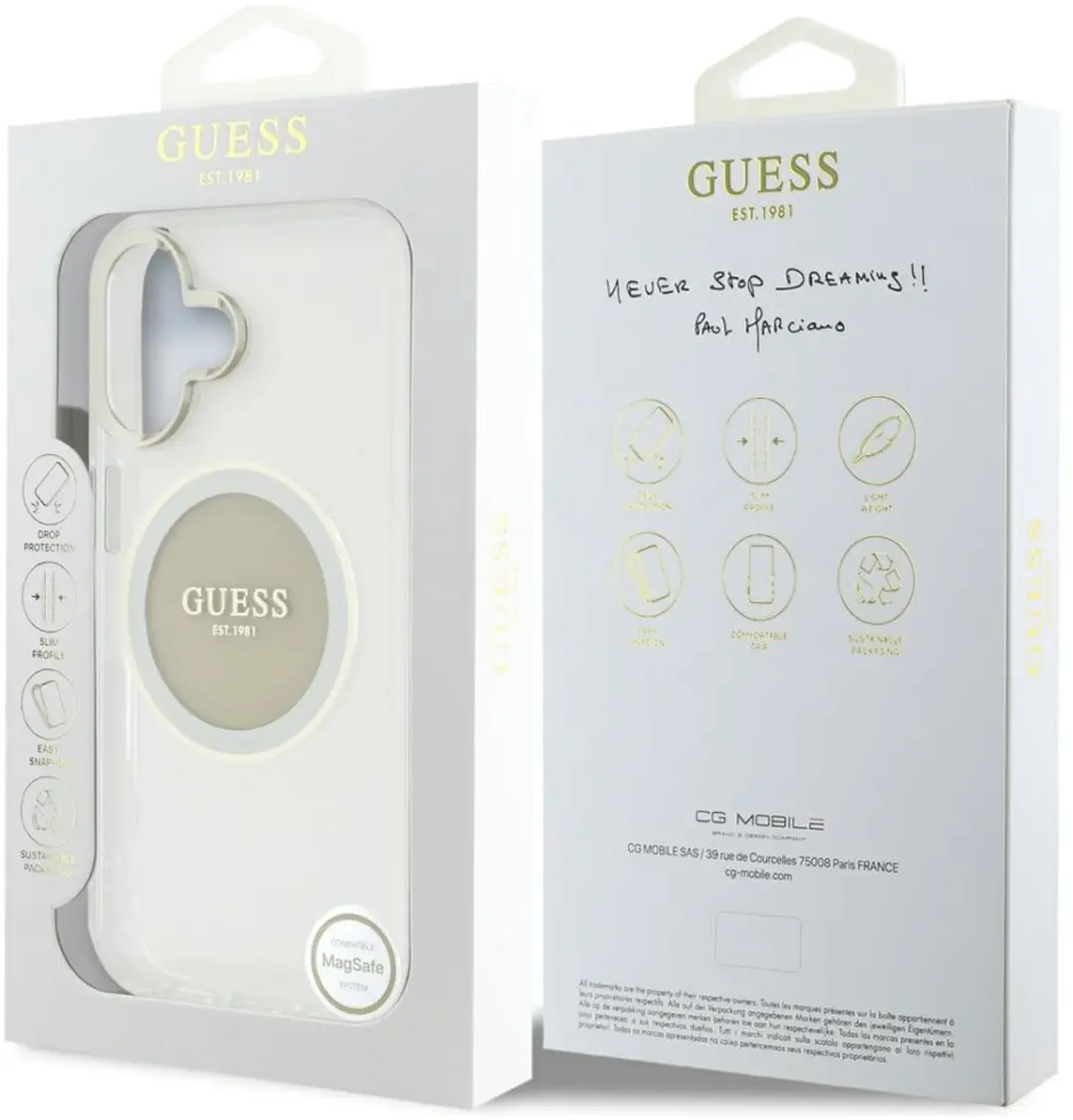 Guess Classic Logo iPhone 16 Etui MagSafe - Grijs - afbeelding 5 van 6