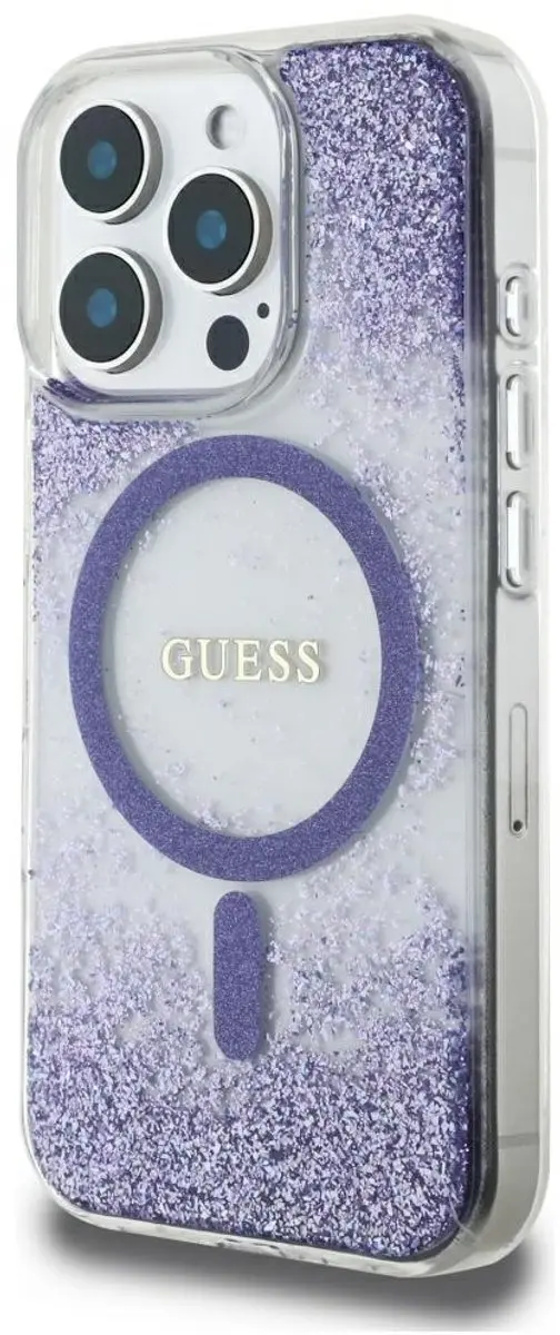 GUESS TPU Hoesje iPhone 16 Pro - Glitter - MagSafe - Transparent - afbeelding 5 van 6