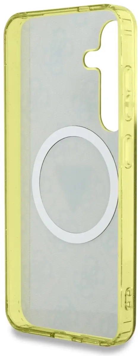 GUESS TPU-Hoesje Samsung Galaxy S25 4G - Glitterknop MagSafe - Transparent - afbeelding 5 van 6