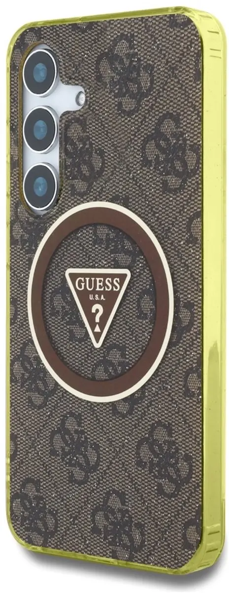 GUESS TPU-Hoesje Samsung Galaxy S25 4G - Glitterknop MagSafe - Transparent - afbeelding 2 van 6