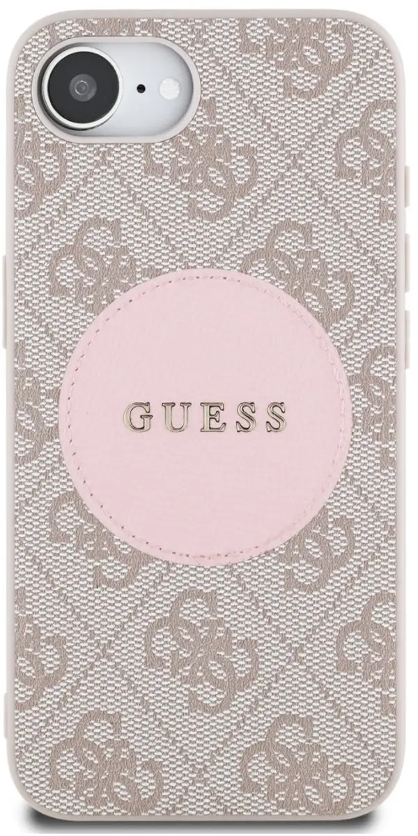 Guess 4G Circle Classic Logo Hoesje - iPhone 16 - MagSafe - Roze - afbeelding 3 van 6
