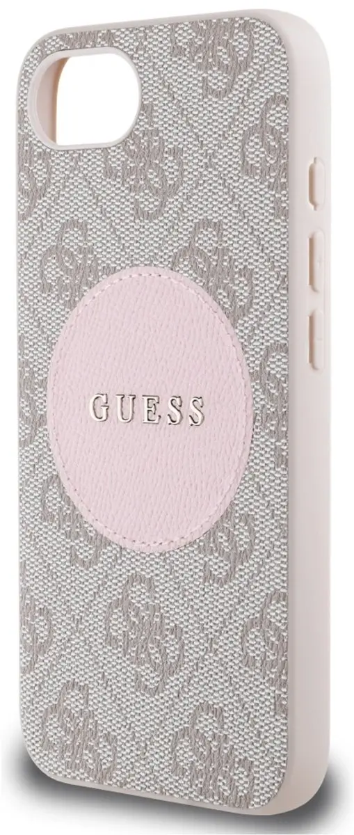 Guess 4G Circle Classic Logo Hoesje - iPhone 16 - MagSafe - Roze - afbeelding 5 van 6