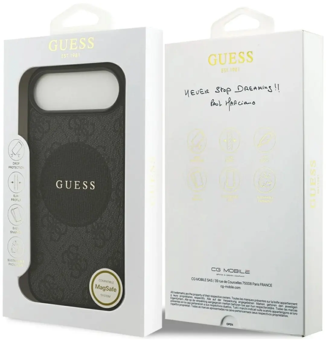 GUESS Case Cover voor iPhone Air 4G - MagSafe - 1 Pasje - Zwart - afbeelding 6 van 6
