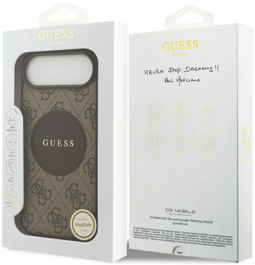 GUESS Hoesje iPhone Air MagSafe - 1 Pasje - Zwart - afbeelding 5 van 6