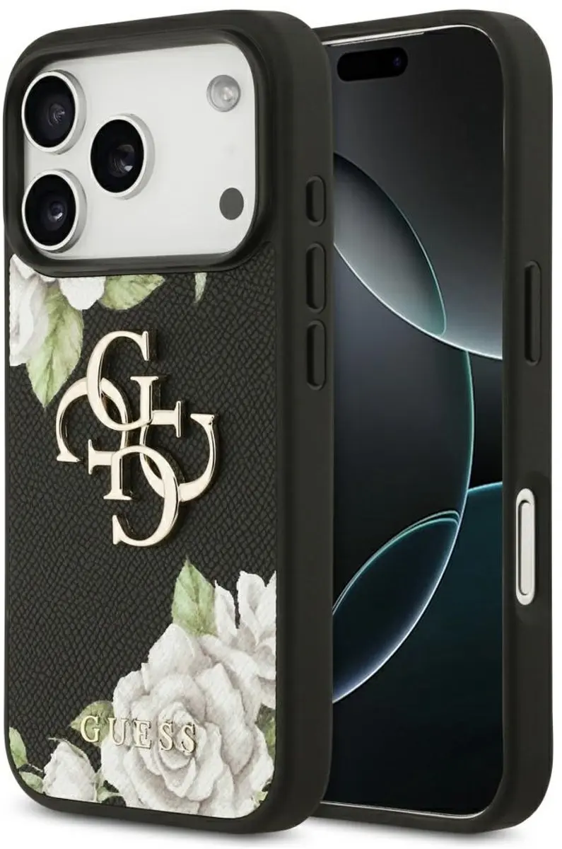 GUESS Grained Roses Hoesje iPhone 17 Pro