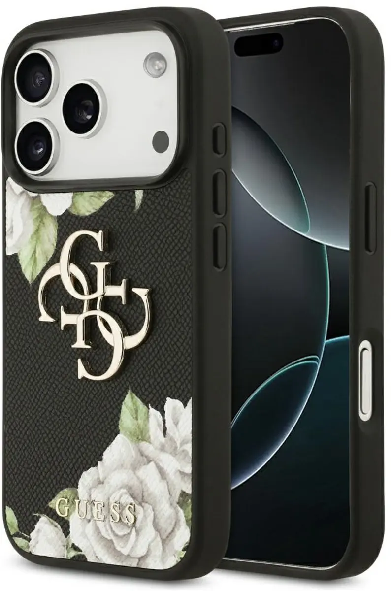 Guess Grained Roses Hoesje iPhone 17 Pro Max