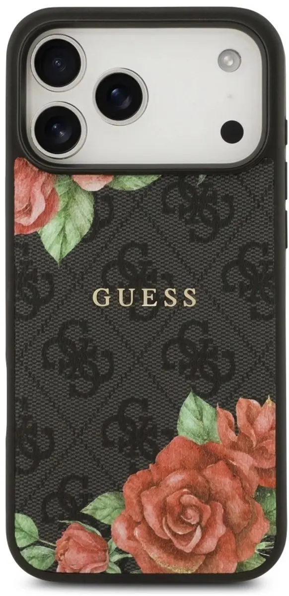 GUESS Case 4G Bloemenprint Magsafe - iPhone 17 Pro - Zwart - afbeelding 5 van 6