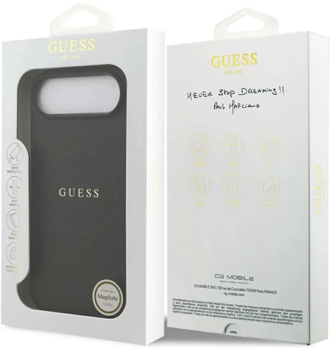 GUESS Case voor iPhone 17 Air - MagSafe - 1 Pasje - Zwart - afbeelding 5 van 6