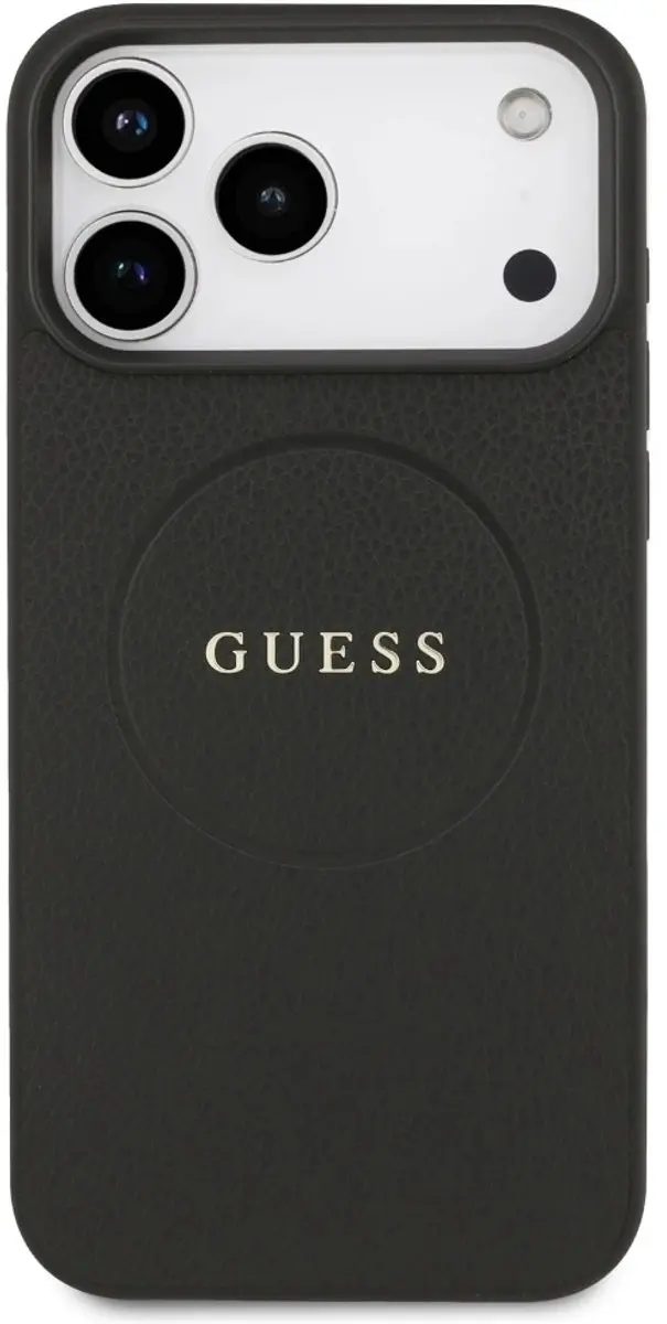 GUESS Grained Ring MagSafe Hoesje - iPhone 17 Pro Max - Zwart - afbeelding 5 van 6