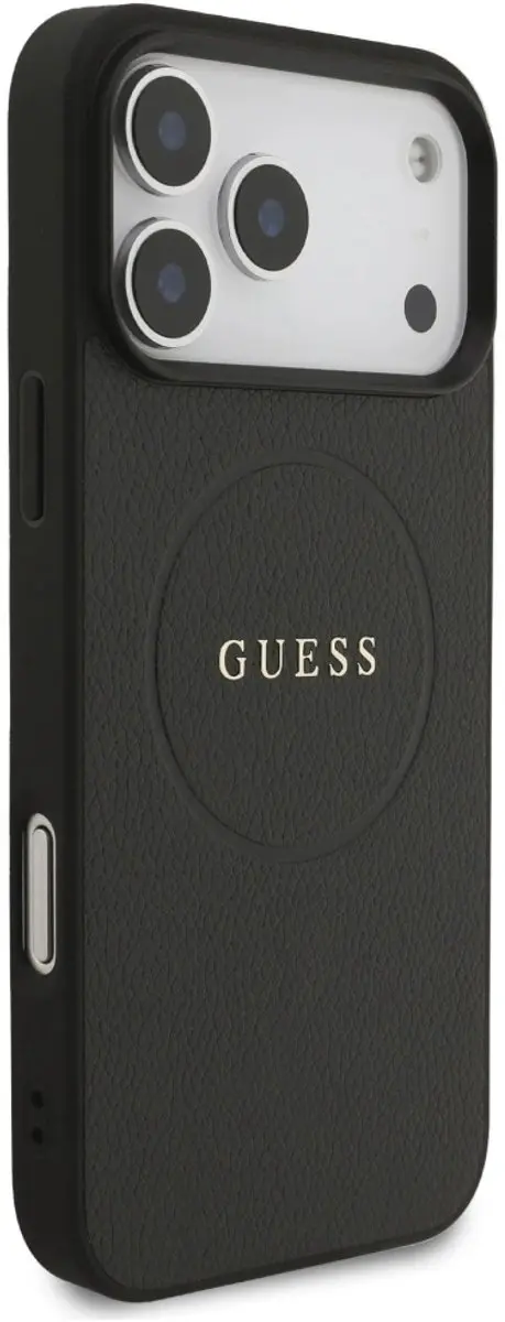GUESS Grained Ring MagSafe Hoesje - iPhone 17 Pro Max - Zwart - afbeelding 3 van 6
