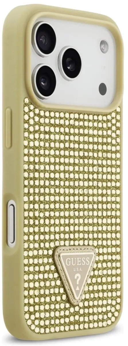 GUESS Strass Driehoek Logo Hoesje - iPhone 17 Pro - Zwart - afbeelding 6 van 6