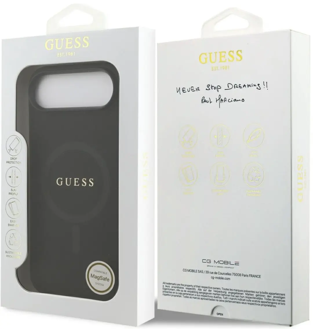 GUESS Saffiano Classic MagSafe Hoesje - iPhone Air High - Zwart - afbeelding 5 van 6