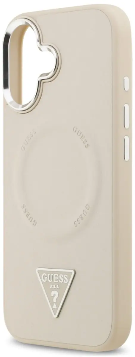 GUESS Driehoekig Logo MagSafe Hoesje iPhone 17 - Beige - 3666339515676 - afbeelding 3 van 6