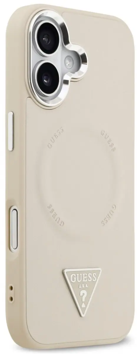 GUESS Driehoekig Logo MagSafe Hoesje iPhone 17 - Beige - 3666339515676 - afbeelding 4 van 6