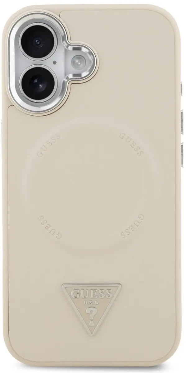 GUESS Driehoekig Logo MagSafe Hoesje iPhone 17 - Beige - 3666339515676 - afbeelding 2 van 6