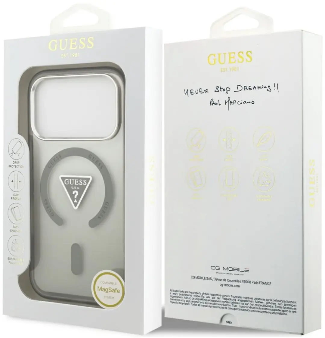 GUESS IML Case Gradient Triangle Logo MagSafe iPhone 17 Pro - 1 Pasje - Zwart - afbeelding 2 van 6