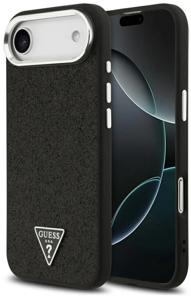 GUESS Glitter Triangle Logo MagSafe Hoesje