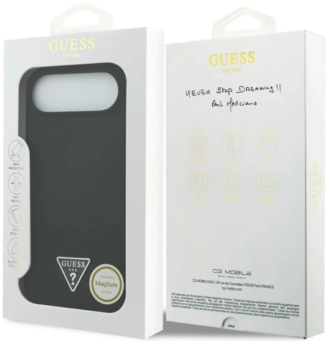 GUESS Hoesje iPhone 17 Air - Siliconen - MagSafe - Zwart - afbeelding 6 van 6