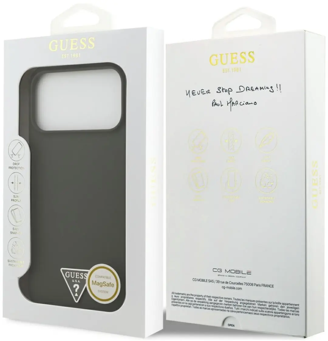 GUESS Siliconen Hoesje iPhone 17 Pro Max - MagSafe - Zwart - afbeelding 2 van 6