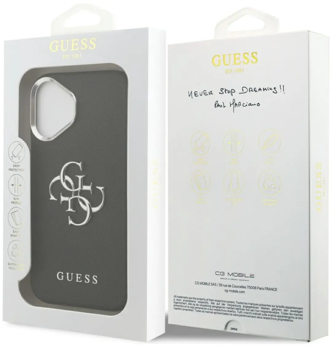 GUESS Hoesje iPhone 17 Granuleerd Logo - Zwart - afbeelding 5 van 6