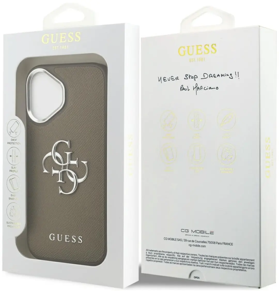 GUESS Hoesje iPhone 17 Granuleerd Logo - Zwart - afbeelding 6 van 6