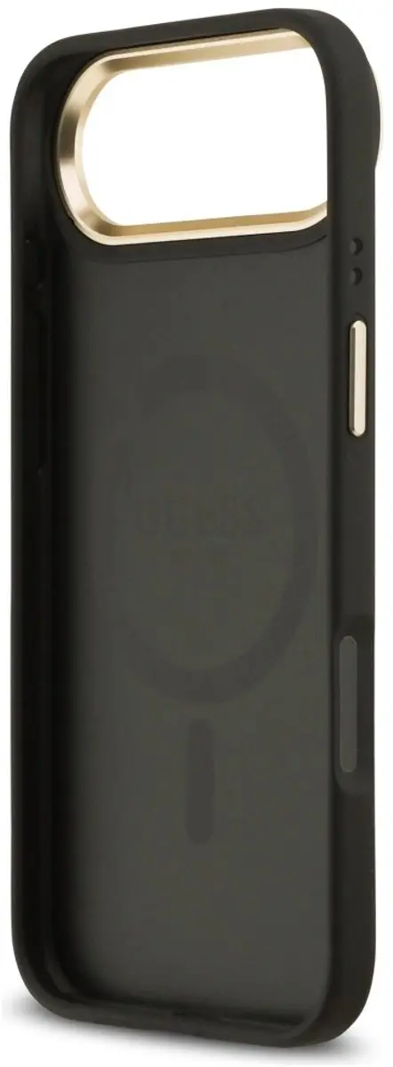 GUESS Grained Strass Logo Hoesje - iPhone Air MagSafe - Zwart - afbeelding 3 van 6