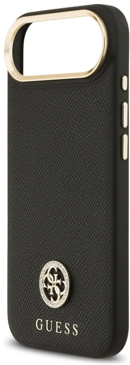 GUESS Grained Strass Logo Hoesje - iPhone Air MagSafe - Zwart - afbeelding 4 van 6