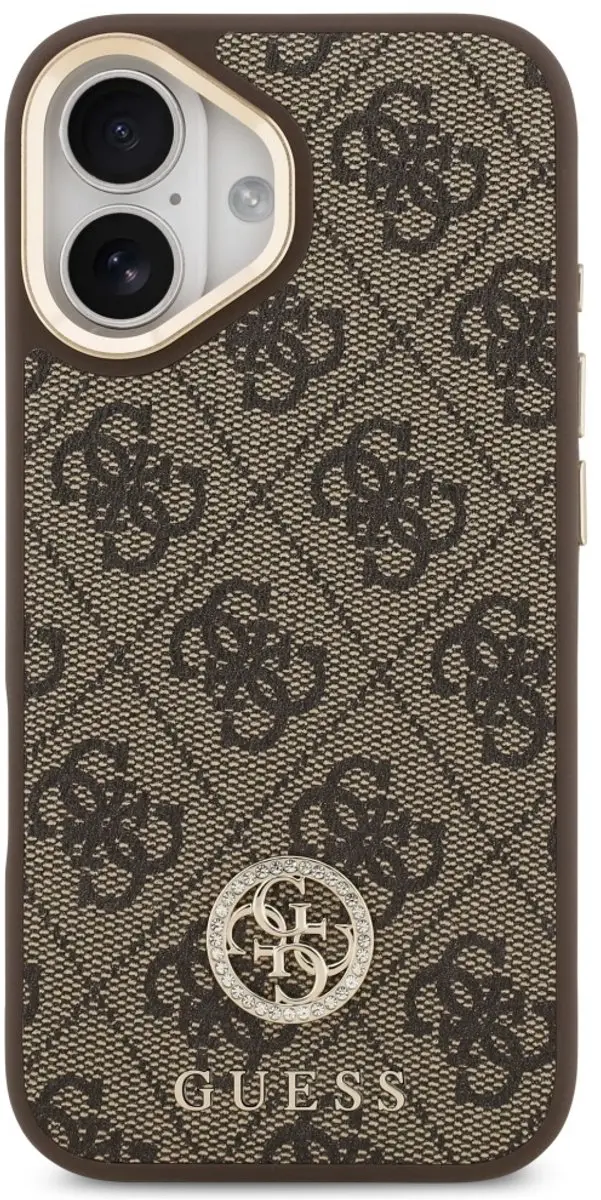 GUESS Case 4G Strass Logo & Grote Band iPhone 17 - Metaal - Zwart - afbeelding 5 van 6