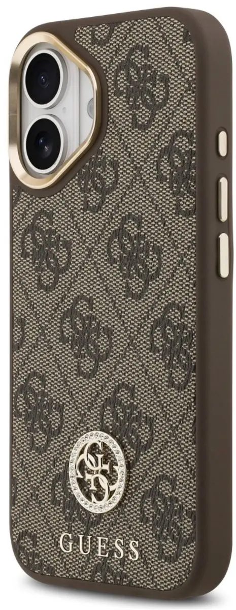 GUESS Case 4G Strass Logo & Grote Band iPhone 17 - Metaal - Zwart - afbeelding 2 van 6