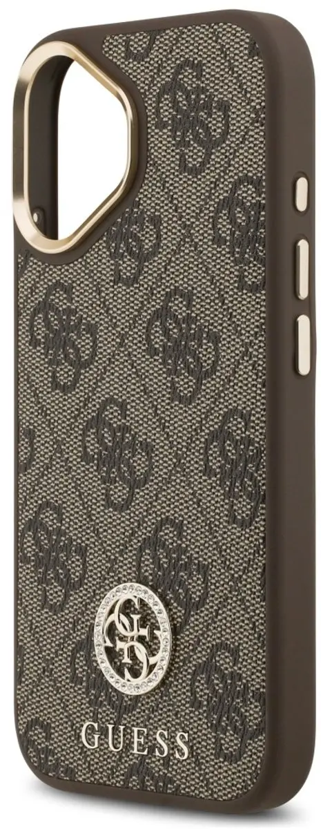 GUESS Case 4G Strass Logo & Grote Band iPhone 17 - Metaal - Zwart - afbeelding 6 van 6