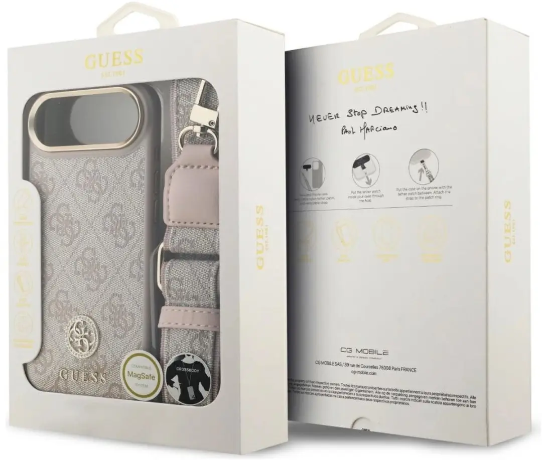 GUESS Case 4G Strass Logo Grote Band Magsafe - iPhone Air - Zwart - afbeelding 6 van 6