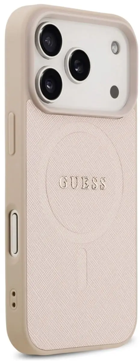GUESS Saffiano MagSafe Hoesje iPhone 17 Pro - Zwart - afbeelding 4 van 6