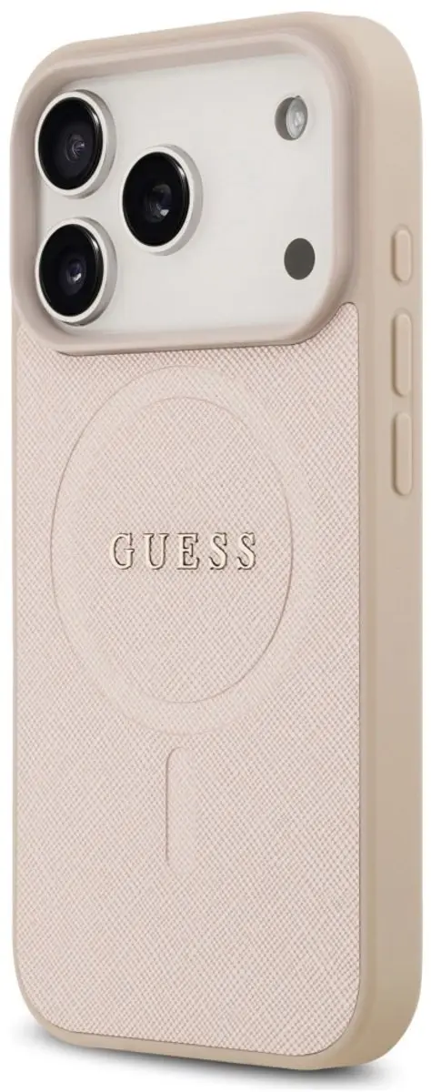GUESS Saffiano MagSafe Hoesje iPhone 17 Pro - Zwart - afbeelding 3 van 6