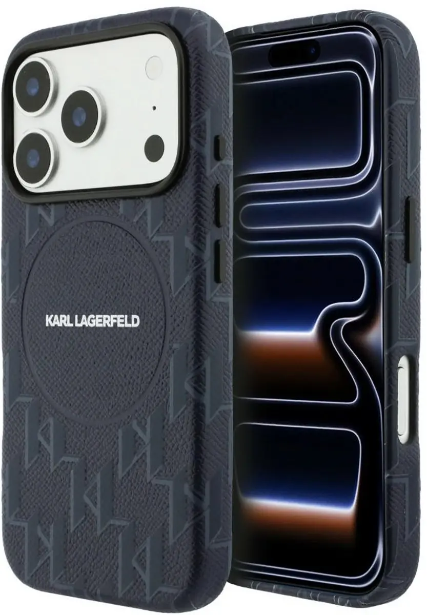 Karl Lagerfeld Leather KL Monogram MagSafe Hoesje