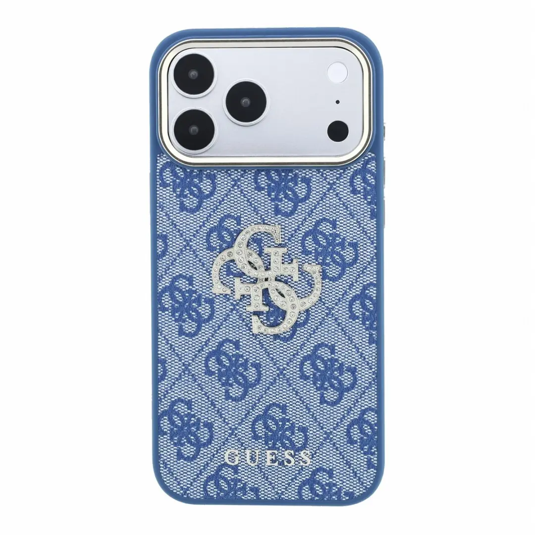 GUESS Backcover iPhone 17/18 Pro - Kunstleer - Blauw - afbeelding 2 van 6