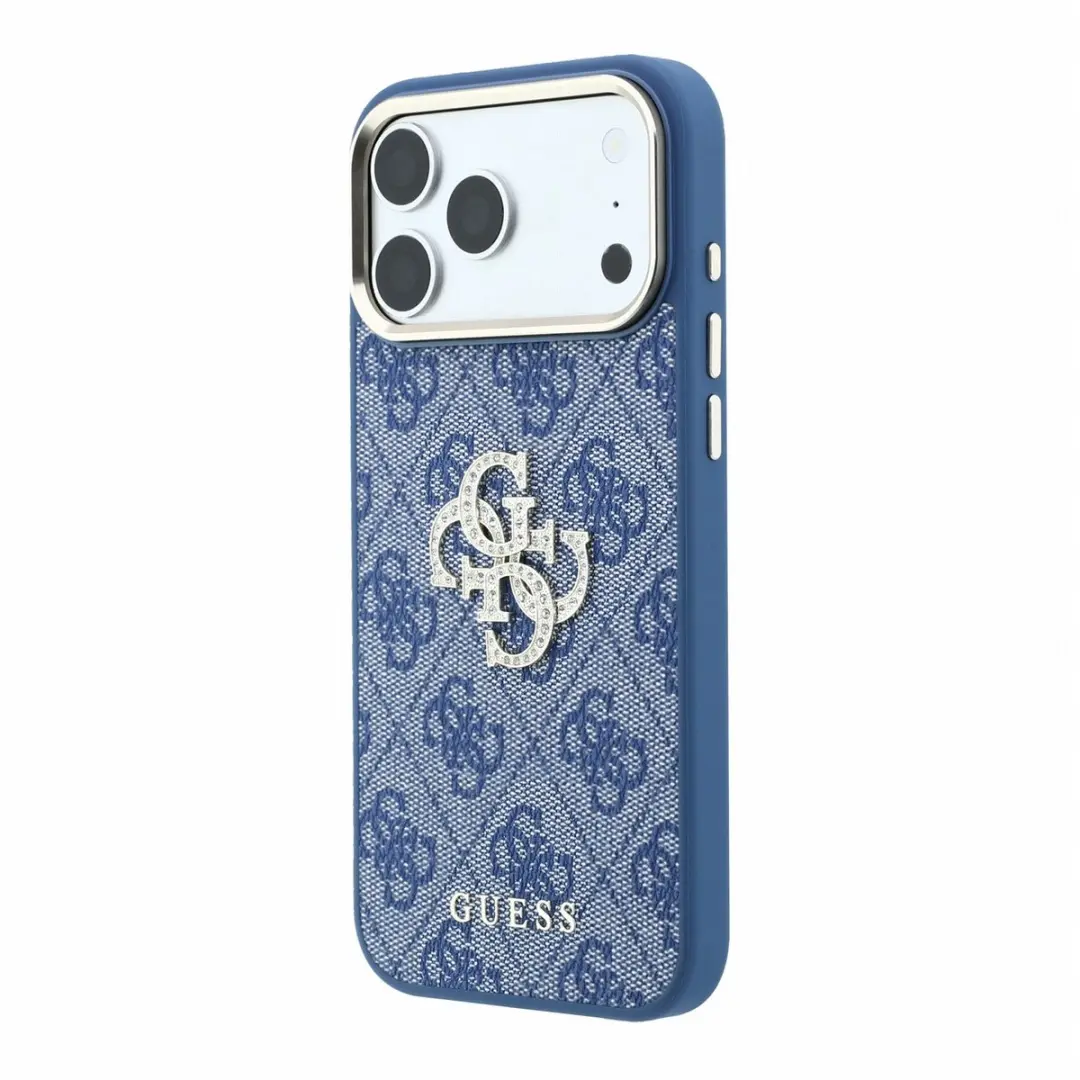 GUESS Backcover iPhone 17/18 Pro - Kunstleer - Blauw - afbeelding 3 van 6