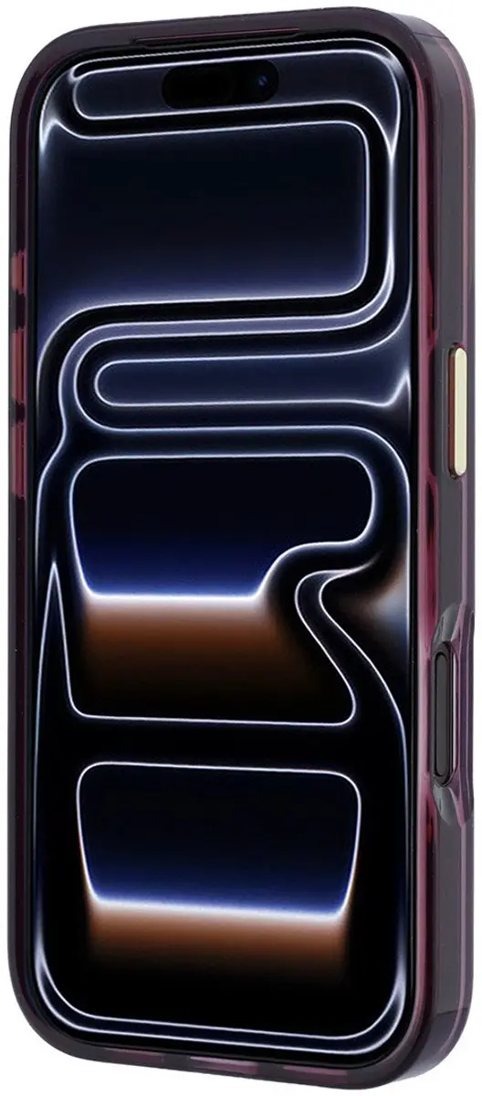 GUESS Backcover Hoesje iPhone 18 Pro - HC IML 4G Script Metal - 3666339655785 - Bordeauxrood - afbeelding 6 van 6