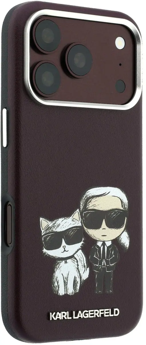 Karl Lagerfeld Backcase Hoesje iPhone 17 Pro - Effen Rood - TPU