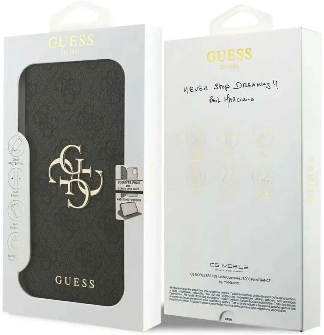 Guess GUBKP18X4GMGGR Hoesje iPhone 18 Pro Max - 3 Pasjes - Zwart - afbeelding 2 van 6