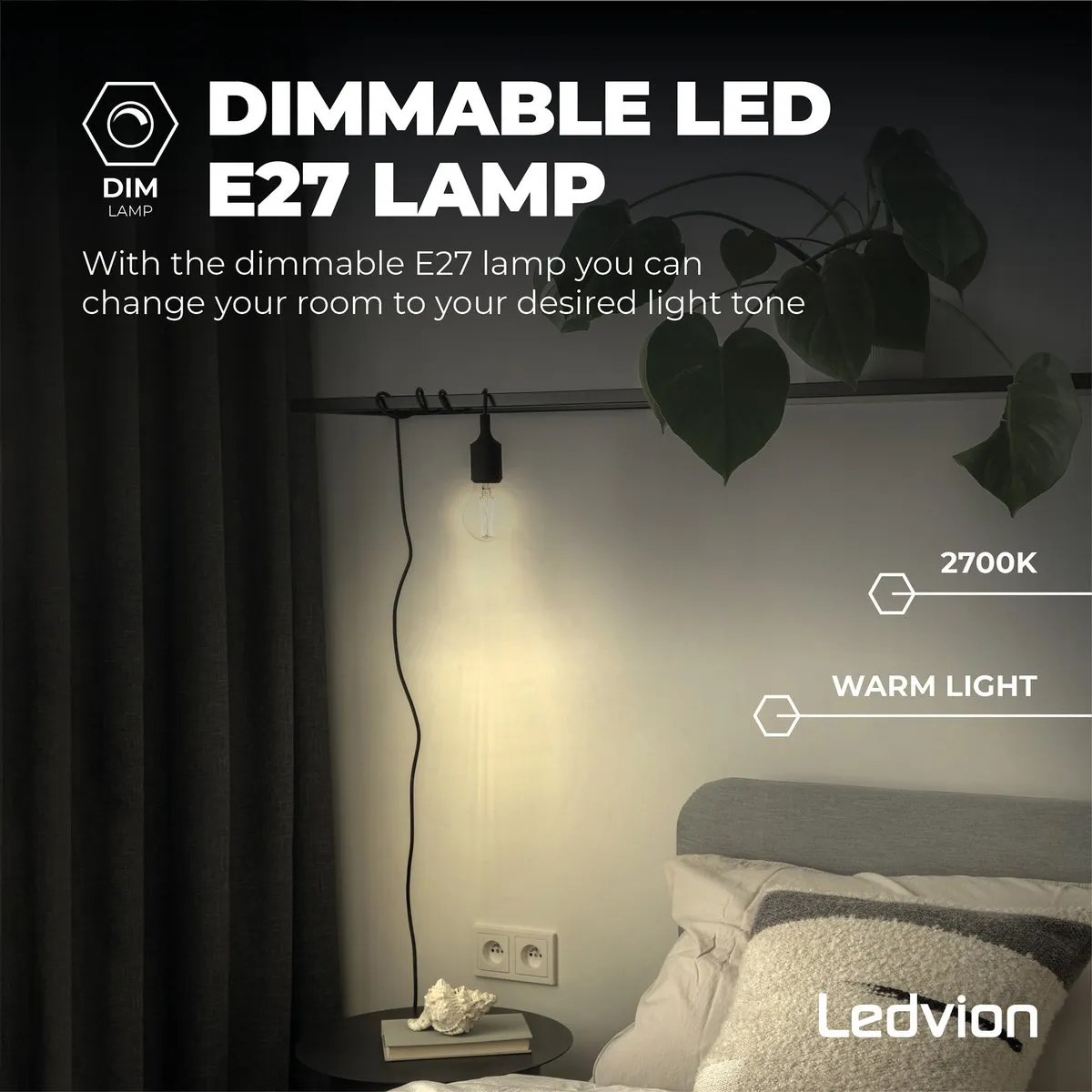 Ledvion E27 LED Lamp 7.5W - 2700K - Helder