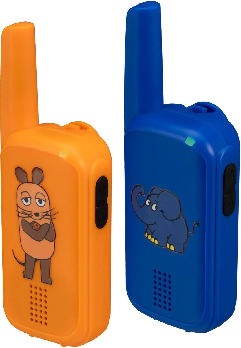 Bresser DieMaus Walkie-Talkie 2 Stuks - Blauw/Oranje - 500m Bereik