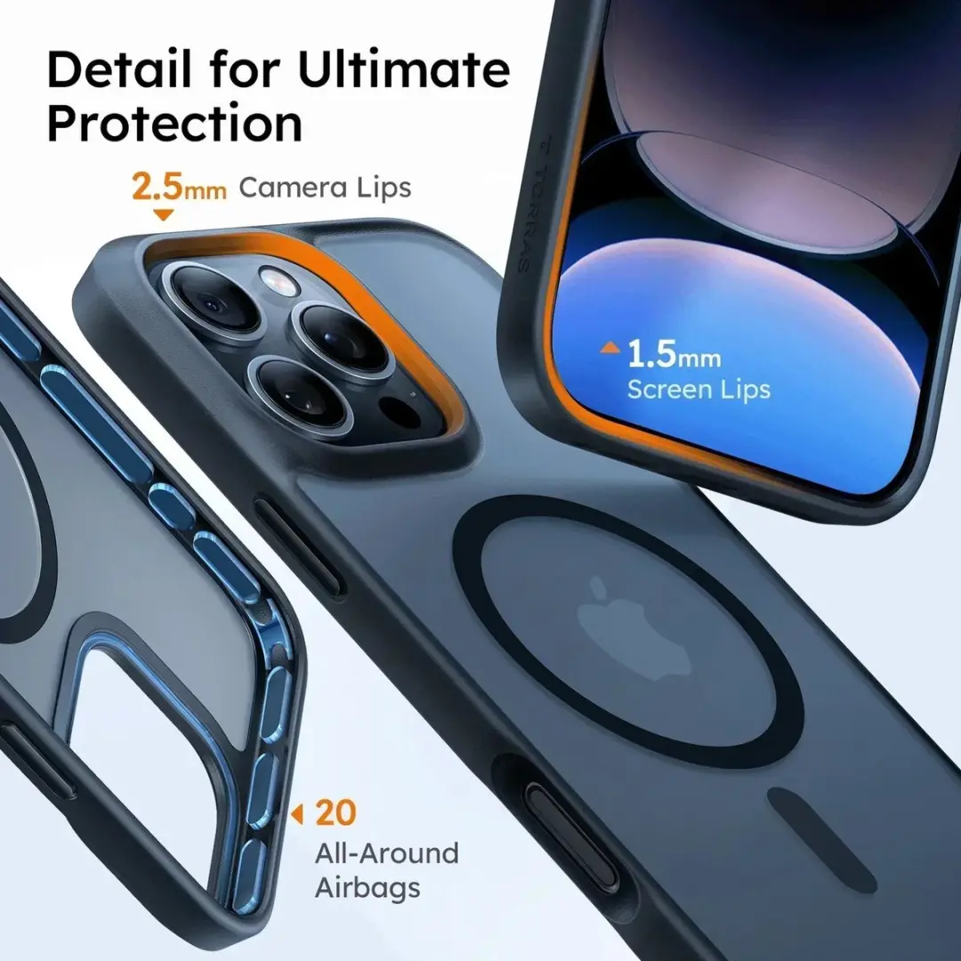 Torras Guardian Magnetic iPhone 16 Plus Hoesje - Transparent - 1 Pasje - afbeelding 3 van 6