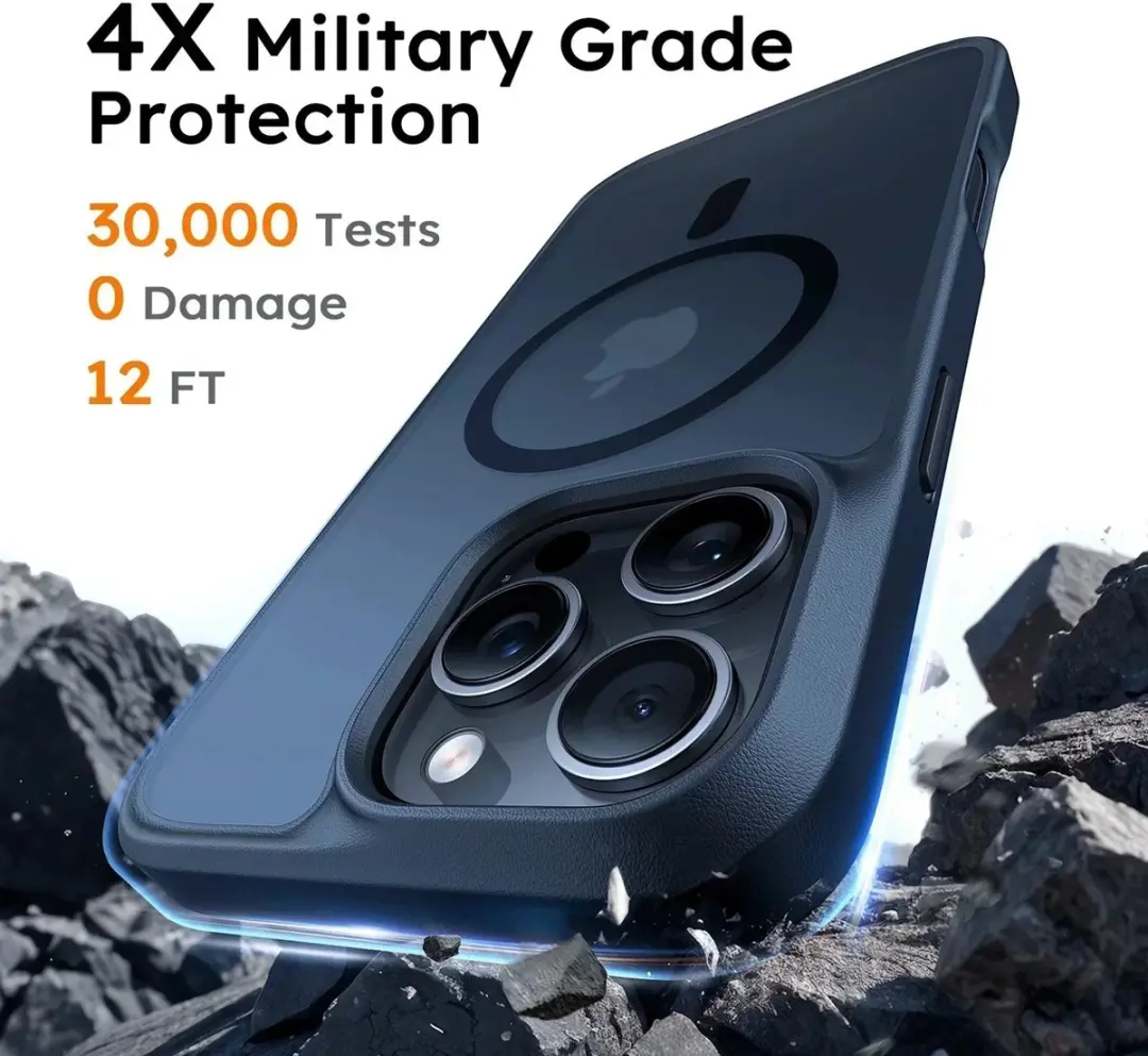 Torras Guardian Magnetic iPhone 16 Plus Hoesje - Transparent - 1 Pasje - afbeelding 4 van 6