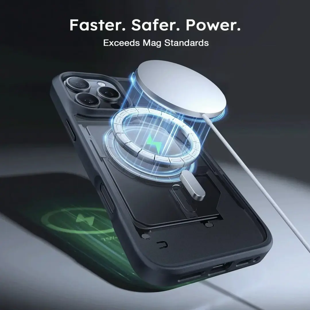 Torras Guardian Magnetic iPhone 16 Plus Hoesje - Transparent - 1 Pasje - afbeelding 2 van 6